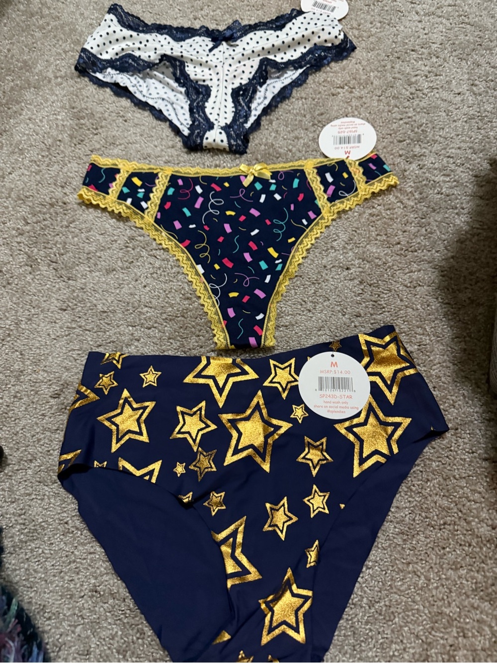 Women’s New with TagsNavy & Gold Star Print Briefs - Brand: splendid size medium
